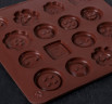 Форма для льда и шоколада силиконовая, Пуговки 17 х 16 х 0,5 см