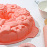 Форма силиконовая для выпечки Немецкий кекс. Праздничный венок, 26×30 см, Микс