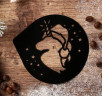 Трафарет для кофе, Новогодний единорог, 9,5 × 8,5 см