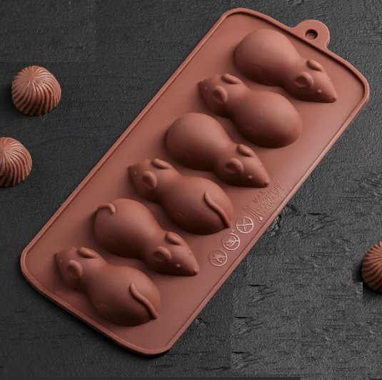 Форма силиконовая, Мышки, 23 х 10,5 х 2 см