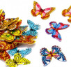 Вафельные украшения Бабочки, двухсторонние, МИКС 10 шт