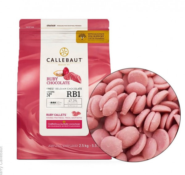 Шоколад Callebaut - Розовый Ruby 47% (100 гр)