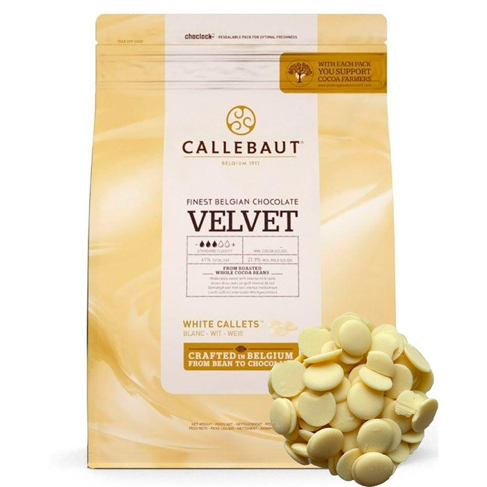 Бельгийский шоколад callebaut купить. Белый шоколад Callebaut Velvet 33.1. Callebaut белый шоколад Velvet каллеты w3-595. Шоколад белый Velvet, Barry Callebaut. Шоколад белый Velvet, Barry Callebaut 32%.