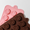 Форма для льда и шоколада силиконовая, Розочки 22 х 10,5 х 1,3 см